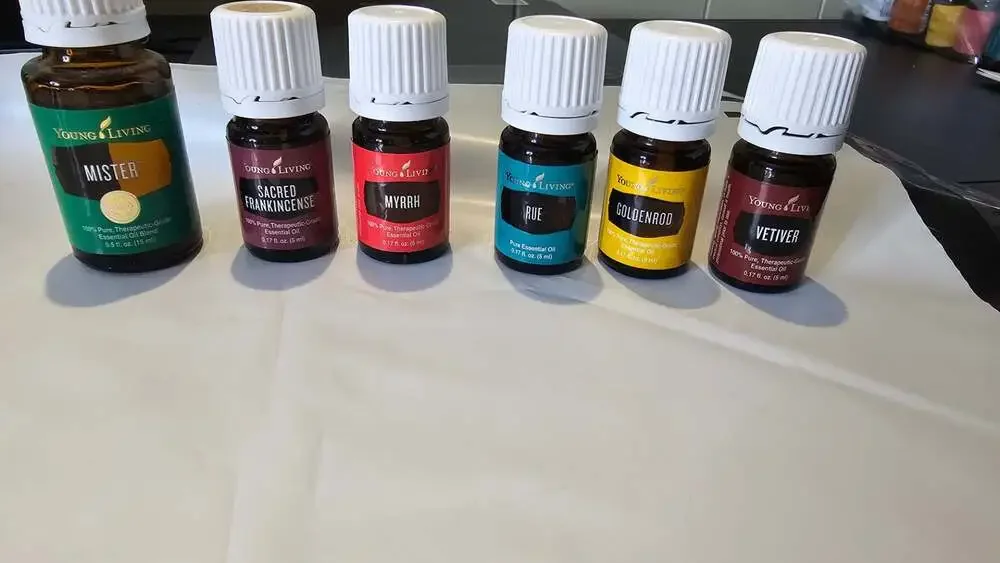 Young Living Essential Oils:Mister,Sacred Frankincense,Myrrh,Rue,Goldenrod,Vetiv